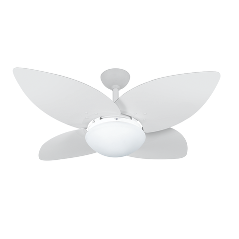 Ventilador de Teto Infinity Lótus Branco 4 Pás Brancas 110 V 1025 Lótus 4P