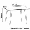 Mesa Para Sala De Jantar 4 Lugares 120cm 050370 Off White DCASA - 4