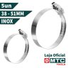 5 PEÇAS - ABRAÇADEIRA ROSCA SEM FIM 38 - 51MM INOX - 2