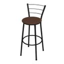 Ver imagem 2 de Kit 4 Banquetas Alta Preta com Assento Marrom Fortmix