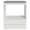 Ver mais imagens de Balcão para Forno/Micro-Ondas 70 x 60 cm 1 Gaveta (com Tampo) Branco Madesa Branco