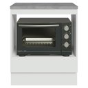 Ver imagem 7 de Balcão para Forno/Micro-Ondas 70 x 60 cm 1 Gaveta (com Tampo) Branco Madesa Branco