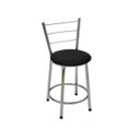Ver imagem 2 de Kit 3 Banquetas Baixa Cromada com Assento Preto Fortmix