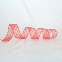 Ver imagem 1 de Fita Decorativa Telada Vermelha com Glitter 3,8cm X 9,14m | Formosinha