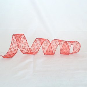 Fita Decorativa Telada Vermelha com Glitter 3,8cm X 9,14m | Formosinha