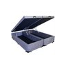 Cama Box Baú Casal Luxo Suede Cinza Bipartido com Pistão a Gás - 138x188x41 - 1