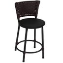 Ver imagem 2 de Kit 4 Banquetas Baixa Preta Junco Argila com Assento Preto Fortmix