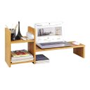 Ver imagem 4 de Suporte Monitor e Tv Base Apoio Mesinha em Madeira Maciça