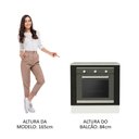 Ver imagem 7 de Balcão para Forno de Embutir 80 X 60 Cm com Tampo Branco/preto Agata, Glamy Madesa Branco/preto