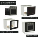 Ver imagem 2 de Balcão para Forno de Embutir 80 X 60 Cm com Tampo Branco/preto Agata, Glamy Madesa Branco/preto