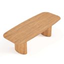 Ver imagem 2 de Mesa de Jantar Orgânica Tivoli 270cm X 110cm 10 Lugares Lamina Cinamomo Mel