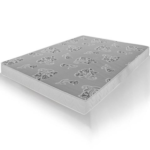 Colchão Casal Andes Liso Branco Espuma D20 138x188x12cm