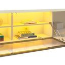 Ver imagem 6 de Painel para TV até 65 Polegadas Luminare 3 Portas com Vidro Reflecta e LED 100% MDF Off White - Geli
