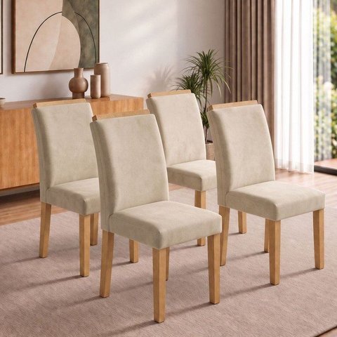 Conjunto 4 Cadeiras para Sala de Jantar Luisa