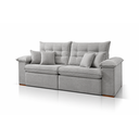 Ver imagem 1 de Sofá Retrátil e Reclinável Itália - Conforto Soft D28 com 20cm de Espuma:Linho Cinza/2,30