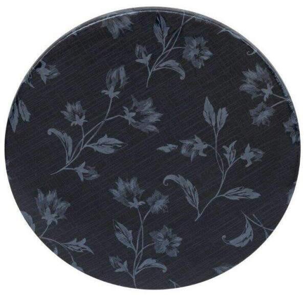 Kit 4 Banquetas Baixa Preta Junco Preto com Assento Estampado Fortmix - 4