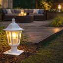 Ver imagem 4 de Kit 8 Balizadores Jardim Muro Luminária Externa Grega Dital 31cm Clássico Branco