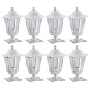 Ver imagem 1 de Kit 8 Balizadores Jardim Muro Luminária Externa Grega Dital 31cm Clássico Branco