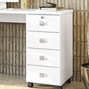 Ver imagem 3 de Mesa de Computador 4 Gavetas Branco Brilhante Lukaliam