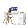 Mesa de Computador 4 Gavetas Branco Brilhante Lukaliam - 4