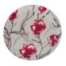Banqueta Alta Preta com Assento Floral Vermelho Fortmix - 2