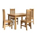 Ver imagem 2 de Conjunto Mesa 120cm Retangular e 4 Cadeiras de Madeira Maciça para Área Gourmet Monza