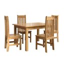 Ver imagem 2 de Conjunto Mesa 120cm Retangular e 4 Cadeiras de Madeira Maciça para Área Gourmet Monza