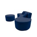 Ver mais imagens de Sofá Modular Orgânico Monterrey 260cm + Puff Veludo Azul Marinho