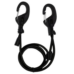 Elástico Regulável com Mosquetão X2 Preto 1,2m - 1