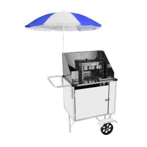 Carrinho Hot Dog Simples com Rodas Maciças e Guarda-Sol - Cefaz