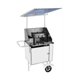 Carrinho Hot Dog Simples com Rodas Maciças e Toldo - Cefaz - 1