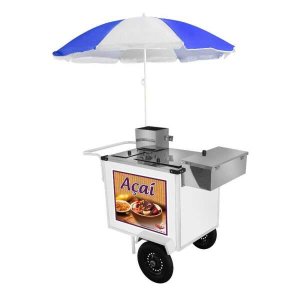 Carrinho de Açaí Luxo com Rodas Pneumáticas e Guarda-Sol - Cefaz