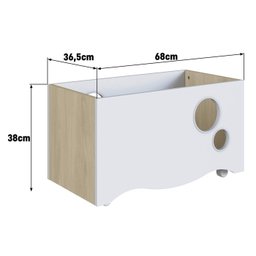 Baú Aberto para Organização de Brinquedos Enc005 Linha Encanto Completa Móveis - 2