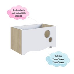 Baú Aberto para Organização de Brinquedos Enc005 Linha Encanto Completa Móveis - 4