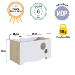 Baú Aberto para Organização de Brinquedos Enc005 Linha Encanto Completa Móveis - 3