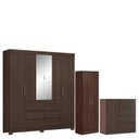 Ver imagem 1 de Guarda Roupa Casal Cádis com Multiuso Golden Cômoda Montevidéu Café Touch -demóbile