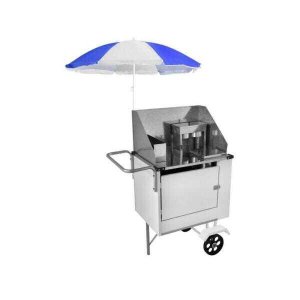 Carrinho de Hot Dog Econômico com Rodas Maciças e Guarda-Sol - Cefaz
