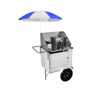 Carrinho de Hot Dog Econômico com Rodas Pneumáticas e Guarda-Sol - Cefaz