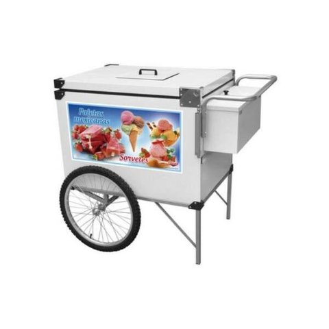 Carrinho de Sorvete e Paletas Mexicanas com Guarda-Sol - Cefaz