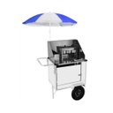 Ver imagem 1 de Carrinho Hot Dog Simples com Rodas Pneumáticas e Guarda-Sol - Cefaz