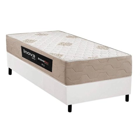 Cama Box Solteiro + Colchão Ortopédico Inovaflex D33 Inova Plus