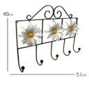Ver imagem 2 de Cabide de Ferro Artesanal para Quarto Pendurador de Bolsa e Roupas com Flor Libertas Rosas Artesanat
