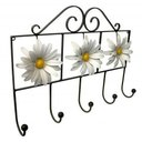 Ver imagem 1 de Cabide de Ferro Artesanal para Quarto Pendurador de Bolsa e Roupas com Flor Libertas Rosas Artesanat