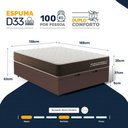 Ver imagem 2 de Cama Box Baú Casal com Colchão de Espuma D33 Double Comfort 138x188x62cm