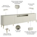 Ver imagem 2 de Rack para Sala de Estar Tv 75 Pol 4 Portas Brise Pés Industrial Dourado Alef I03 Luna - Lyam Decor