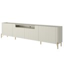 Ver imagem 4 de Rack para Sala de Estar Tv 75 Pol 4 Portas Brise Pés Industrial Dourado Alef I03 Luna - Lyam Decor