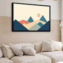 Ver imagem 2 de Quadro Decorativo Montanhas Pontas Abstrato - 50x70cm:moldura Branca