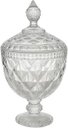 Ver imagem 1 de Potiche / Bomboniere com Pé de Cristal Diamond 15 x 28 cm | Casa Del Grande