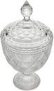 Ver imagem 2 de Potiche / Bomboniere com Pé de Cristal Diamond 15 x 28 cm | Casa Del Grande