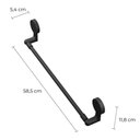 Ver imagem 5 de Porta Toalha 58,5x5,4x11,8cm com Adesivo Preto Fosco - Ad4/pt*pr-fos - Astra